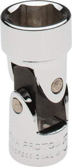 Proto - 5/8", 3/8" Drive, Standard Hand Socket - 6 Points, 1-27/32" OAL, Alloy Steel, Chrome Finish - Exact Tool & Supply