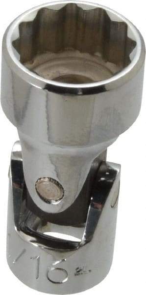 Proto - 11/16", 3/8" Drive, Standard Hand Socket - 12 Points, 2" OAL, Alloy Steel, Chrome Finish - Exact Tool & Supply