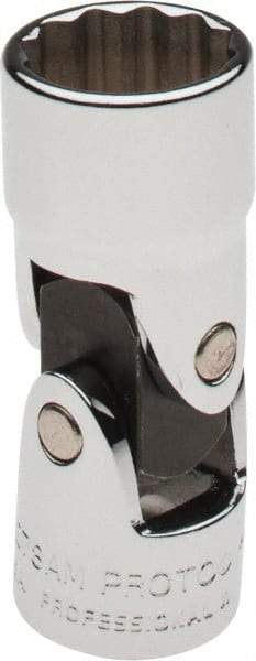Proto - 3/8" Drive, Standard Hand Socket - 12 Points, 2" OAL, Alloy Steel, Chrome Finish - Exact Tool & Supply