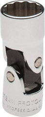 Proto - 3/8" Drive, Standard Hand Socket - 12 Points, 2" OAL, Alloy Steel, Chrome Finish - Exact Tool & Supply