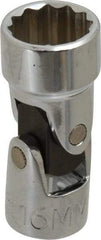 Proto - 3/8" Drive, Standard Hand Socket - 12 Points, 2" OAL, Alloy Steel, Chrome Finish - Exact Tool & Supply