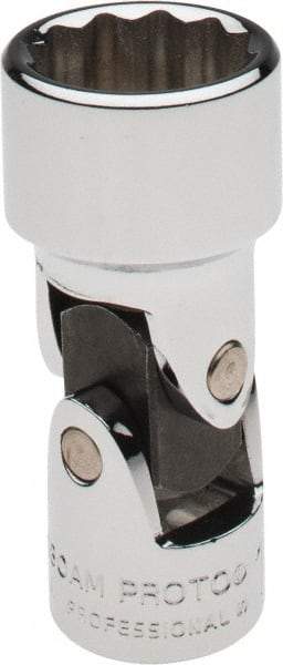 Proto - 3/8" Drive, Standard Hand Socket - 12 Points, 2-3/32" OAL, Alloy Steel, Chrome Finish - Exact Tool & Supply