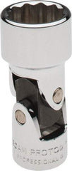 Proto - 3/8" Drive, Standard Hand Socket - 12 Points, 2-3/32" OAL, Alloy Steel, Chrome Finish - Exact Tool & Supply
