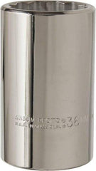 Proto - 1/2" Drive, Deep Hand Socket - 12 Points, 3-1/4" OAL, Alloy Steel, Chrome Finish - Exact Tool & Supply