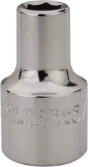 Proto - 5/16", 1/2" Drive, Standard Hand Socket - 6 Points, 1-31/64" OAL, Alloy Steel, Chrome Finish - Exact Tool & Supply