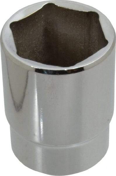 Proto - 1/2" Drive, Standard Hand Socket - 6 Points, 1-3/4" OAL, Alloy Steel, Chrome Finish - Exact Tool & Supply