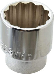 Proto - 1/2" Drive, Standard Hand Socket - 12 Points, 2-1/4" OAL, Alloy Steel, Chrome Finish - Exact Tool & Supply