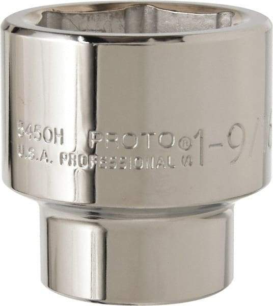 Proto - 1-9/16", 1/2" Drive, Standard Hand Socket - 6 Points, 2-1/4" OAL, Alloy Steel, Chrome Finish - Exact Tool & Supply
