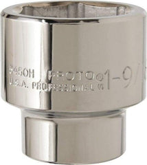 Proto - 1-9/16", 1/2" Drive, Standard Hand Socket - 6 Points, 2-1/4" OAL, Alloy Steel, Chrome Finish - Exact Tool & Supply