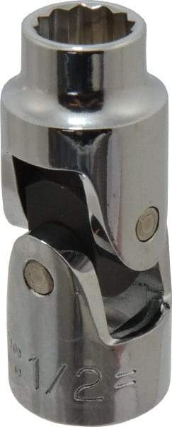 Proto - 1/2", 1/2" Drive, Standard Hand Socket - 12 Points, 2-13/32" OAL, Alloy Steel, Chrome Finish - Exact Tool & Supply
