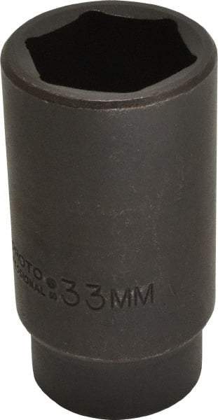 Proto - 1/2" Drive 33mm Deep Impact Socket - 6 Points, 3-1/2" OAL - Exact Tool & Supply