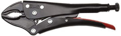 Proto - 5-1/2" OAL Curved Jaw Locking Pliers - 21/64" Jaw Width, 55/64" Jaw Depth, 1-19/64" Jaw Opening, Standard Handle - Exact Tool & Supply