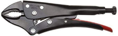 Proto - 9-1/4" OAL Curved Jaw Locking Pliers - 25/64" Jaw Width, 1-1/2" Jaw Depth, 2-23/64" Jaw Opening, Standard Handle - Exact Tool & Supply