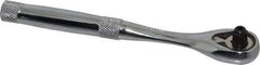 Proto - 1/4" Drive Pear Head Aerospace Ratchet - Chrome Finish, 6-11/16" OAL, 45 Gear Teeth, Standard Head - Exact Tool & Supply