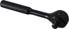 Proto - 1/4" Drive Round Head Standard Ratchet - Black Oxide Finish, 4-1/2" OAL, 72 Gear Teeth, Standard Head - Exact Tool & Supply