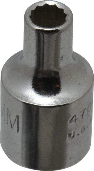 Proto - 1/4" Drive, Standard Hand Socket - 12 Points, 7/8" OAL, Alloy Steel, Chrome Finish - Exact Tool & Supply