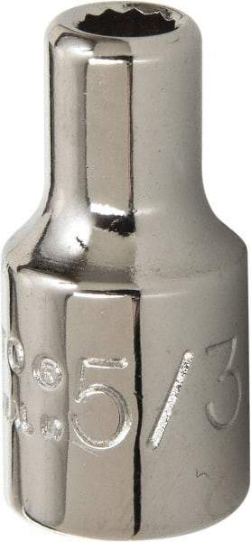 Proto - 5/32", 1/4" Drive, Standard Hand Socket - 12 Points, 7/8" OAL, Alloy Steel, Chrome Finish - Exact Tool & Supply