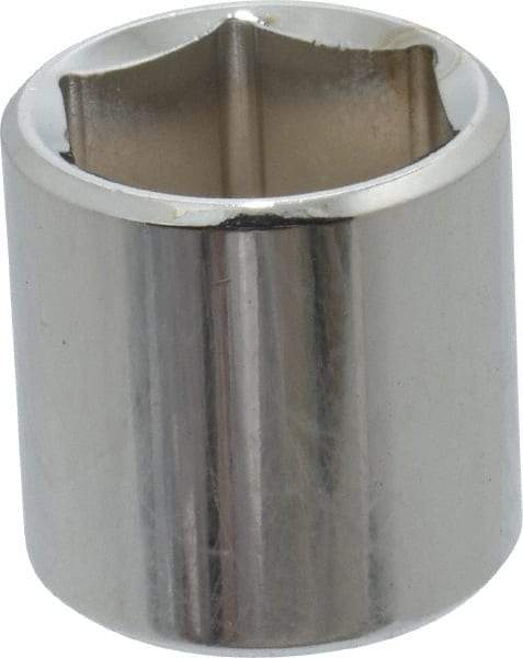 Proto - 1/4" Drive, Standard Hand Socket - 6 Points, 7/8" OAL, Alloy Steel, Chrome Finish - Exact Tool & Supply