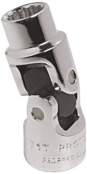 Proto - 1/2", 1/4" Drive, Standard Hand Socket - 12 Points, 1-13/32" OAL, Alloy Steel, Chrome Finish - Exact Tool & Supply