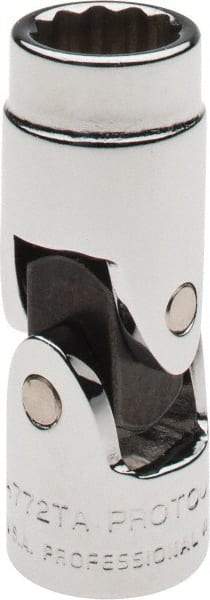 Proto - 5/16", 1/4" Drive, Standard Hand Socket - 12 Points, 1-25/64" OAL, Alloy Steel, Chrome Finish - Exact Tool & Supply