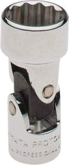 Proto - 7/16", 1/4" Drive, Standard Hand Socket - 12 Points, 1-13/32" OAL, Alloy Steel, Chrome Finish - Exact Tool & Supply