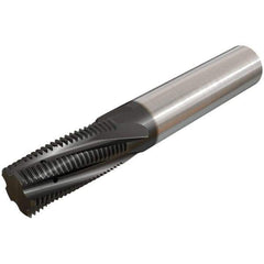 Iscar - M10x1.50 ISO, 0.3071" Cutting Diam, 3 Flute, Solid Carbide Helical Flute Thread Mill - Internal Thread, 17mm LOC, 64mm OAL, 8mm Shank Diam - Exact Tool & Supply