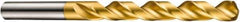DORMER - 0.4448" 130° High Speed Steel Jobber Drill - TiN Finish, Right Hand Cut, Spiral Flute, Straight Shank, 142mm OAL, ADX Point - Exact Tool & Supply