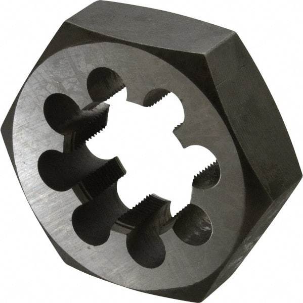 Interstate - 1-5/8 - 16 UNS Thread, 3-1/8" Hex, Right Hand Thread, Hex Rethreading Die - Carbon Steel, 1" Thick - Exact Tool & Supply