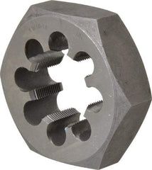 Interstate - 1-9/16 - 18 UNEF Thread, 3-1/8" Hex, Right Hand Thread, Hex Rethreading Die - Carbon Steel, 1" Thick - Exact Tool & Supply