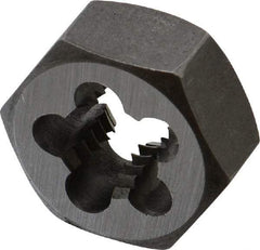 Interstate - 1/2-12 UNS Thread, 1-1/16" Hex, Right Hand Thread, Hex Rethreading Die - Carbon Steel, 1/2" Thick - Exact Tool & Supply