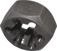 Interstate - 13/16-16 UNS Thread, 1-7/16" Hex, Right Hand Thread, Hex Rethreading Die - Carbon Steel, 3/4" Thick - Exact Tool & Supply