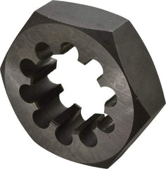 Interstate - 2-1/2 - 16 UNS Thread, 4-1/2" Hex, Right Hand Thread, Hex Rethreading Die - Carbon Steel, 1-1/2" Thick - Exact Tool & Supply