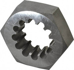 Interstate - 2-1/2 - 18 UNS Thread, 4-1/2" Hex, Right Hand Thread, Hex Rethreading Die - Carbon Steel, 1-1/2" Thick - Exact Tool & Supply