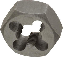 Interstate - 3/8-32 UNEF Thread, 25/32" Hex, Right Hand Thread, Hex Rethreading Die - Carbon Steel, 3/8" Thick - Exact Tool & Supply