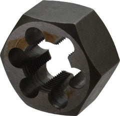 Interstate - 7/8-18 UNS Thread, 1-5/8" Hex, Right Hand Thread, Hex Rethreading Die - Carbon Steel, 7/8" Thick - Exact Tool & Supply