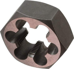 Interstate - 1-1/4 - 12 UNF Thread, 2-3/16" Hex, Left Hand Thread, Hex Rethreading Die - Carbon Steel, 1" Thick - Exact Tool & Supply