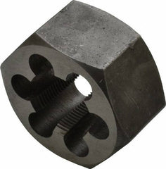Interstate - M24x1.25 Metric Special Thread, 1-13/16" Hex, Right Hand Thread, Hex Rethreading Die - Carbon Steel, 1" Thick - Exact Tool & Supply