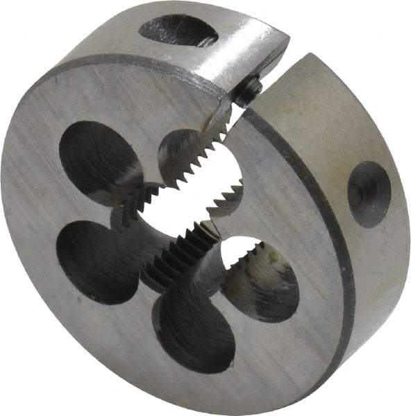 Interstate - 1/4-19 BSPT Thread, Round Pipe Die - 1-1/2" Outside Diam, High Speed Steel - Exact Tool & Supply