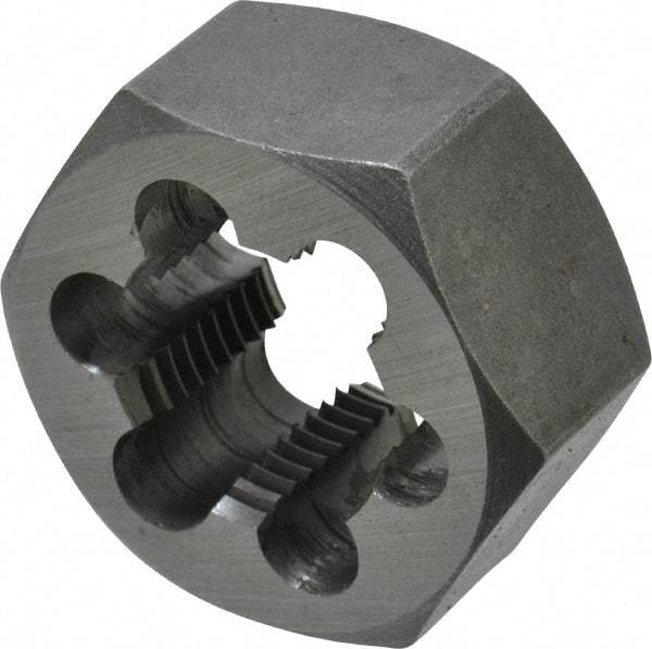 Interstate - 1/2-14 BSPP Thread, Hex Pipe Die - 1-5/8" Outside Diam, Carbon Steel - Exact Tool & Supply