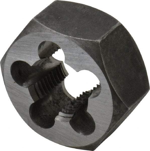 Interstate - 3/8-19 BSPP Thread, Hex Pipe Die - 1-7/16" Outside Diam, Carbon Steel - Exact Tool & Supply