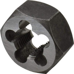 Interstate - 3/8-19 BSPP Thread, Hex Pipe Die - 1-7/16" Outside Diam, Carbon Steel - Exact Tool & Supply