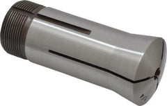 Lyndex - 1/4 Inch 5C Round Collet - 3.27 Inch Overall Length, 1.041-24 Internal Thread Size, Steel, 0.0007 Inch TIR - Exact Tool & Supply