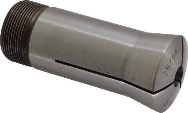 Lyndex - 25/64 Inch 5C Round Collet - 3.27 Inch Overall Length, 1.041-24 Internal Thread Size, Steel, 0.0007 Inch TIR - Exact Tool & Supply