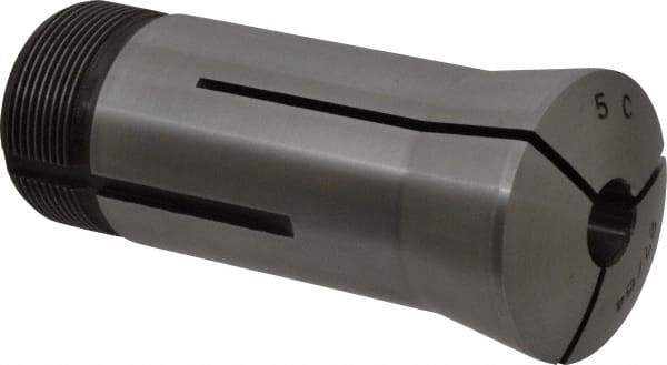 Lyndex - 27/64 Inch 5C Round Collet - 3.27 Inch Overall Length, 1.041-24 Internal Thread Size, Steel, 0.0011 Inch TIR - Exact Tool & Supply