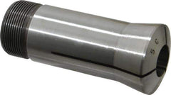 Lyndex - 21/32 Inch 5C Round Collet - 3.27 Inch Overall Length, 1.041-24 Internal Thread Size, Steel, 0.0011 Inch TIR - Exact Tool & Supply