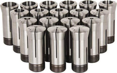 Lyndex - 18 Piece, 1/16" to 1-1/8" Capacity, 5C Round Collet Set - Increments of 1/16 Inch - Exact Tool & Supply