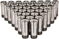 Lyndex - 35 Piece, 1/16" to 1-1/8" Capacity, 5C Round Collet Set - Increments of 1/32 Inch - Exact Tool & Supply