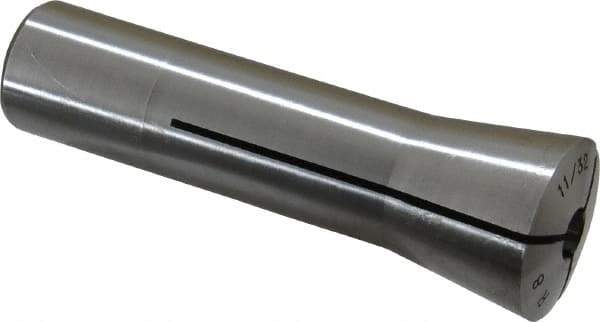 Lyndex - 11/32 Inch Steel R8 Collet - 7/16-20 Drawbar Thread, 0.0007 Inch TIR - Exact Tool & Supply