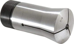 Lyndex - 3/8 Inch 16C Round Collet - 1-11/16 - 20 Internal Thread, M47.50 x 1.75 External Thread, 4.31 Inch Overall Length, 0.0007 Inch TIR - Exact Tool & Supply