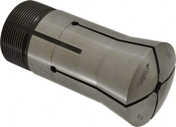 Lyndex - 1/4 Inch 16C Square Collet - 1-11/16 - 20 Internal Thread, M47.50 x 1.75 External Thread, 4.31 Inch Overall Length, 0.0007 TIR - Exact Tool & Supply